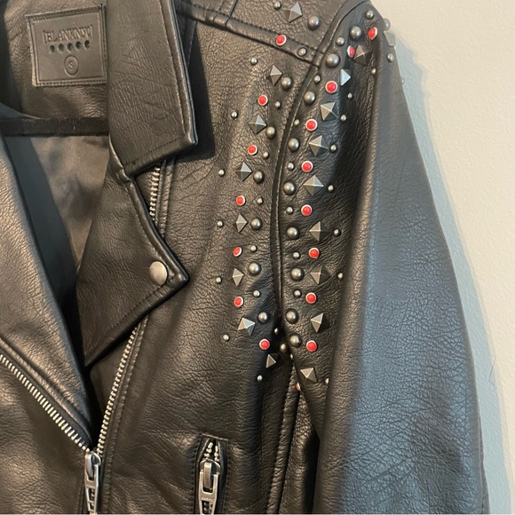 BLANK NYC Faux Leather Studded Moto Jacket - Black Size S - Picture 3 of 13